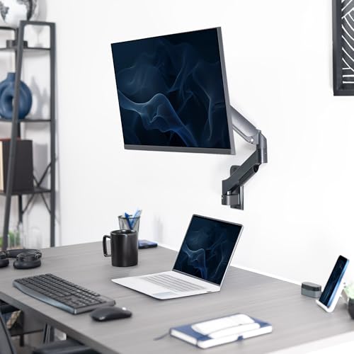 VIVO Single Monitor Counterbalance Wall Mount for 32 inch Screens up to 19.8 lbs, Full Motion, Max VESA 100x100, Black, MOUNT-V001G - size: Up to 32", style: Single Mount