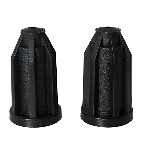heyous 8PCS Plastic Caster Socket Sleeve Round Inserts, for 1" Socket, 7/16" Caster, Black OD 25mm, Hole Dia 11mm