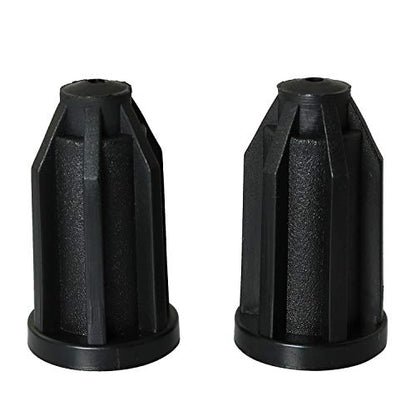 heyous 8PCS Plastic Caster Socket Sleeve Round Inserts, for 1" Socket, 7/16" Caster, Black OD 25mm, Hole Dia 11mm