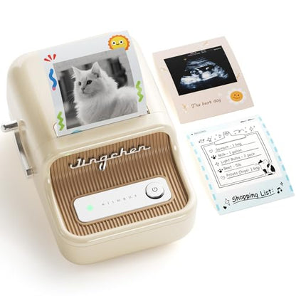 NIIMBOT B21 Pro 300 DPI Bluetooth Label Maker with Tape,White - color: White