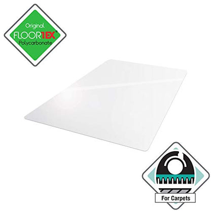 Floortex® Exclusive Ultimat® Polycarbonate Rectangular Chair Mat for Carpets up to 1/2" - 48 x 53 - size: 48" x 53"