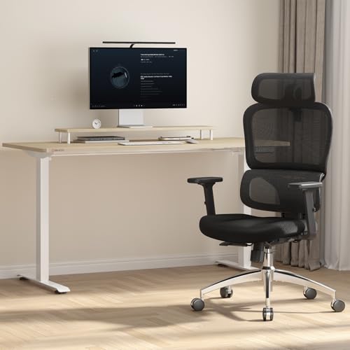 SIHOO M56 Ergonomic Office Chair, Dual Backrest, Adaptive Lumbar Support - color: Dark Black, size: Pack of 2