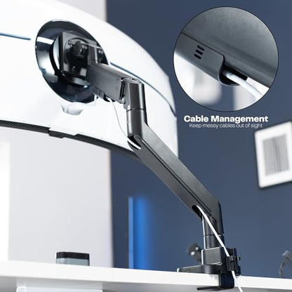 VIVO Black Single Ultrawide Desk Mount, Up to 57 in Screens, STAND-GT57