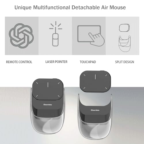 Cheerdots2 Bluetooth Detachable Air Mouse Touchpad Mouse & Wireless Presenter and Laser Pointer – Detachable, Perfect for Mac & Windows (CHP04 Basic)