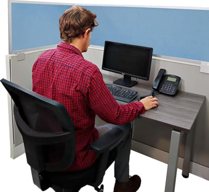 OBEX Acoustical Cubicle Privacy Screen Extender Desk Panel & Office Divider, Add Separation & Block Noise, 24" x 24", Twilight - color: Twilight, size: 24"H X 24"W