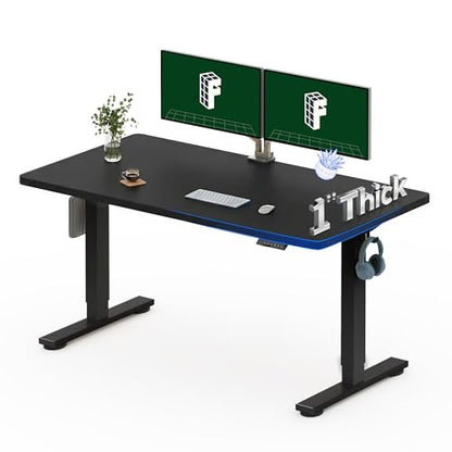 FLEXISPOT 55"x28" Electric Standing Desk, Black - color: Black, size: 55x28"