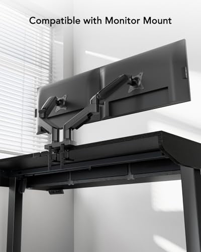 HUANUO Electric Standing Desk with Drawers, C-Clamp Mount Compatible, 40 x 22 Inch Height Adjustable Sit Stand Desk, Fabric Drawers, Home Office Stand Up Desk with 4 Custom Height Settings, Black - size: 40" X 22"