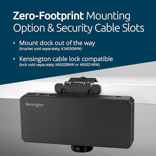 Kensington SD4760P 11-in-1 USB-C Docking Station Triple Monitor DisplayLink Docking Station, 3xHDMI, 100W Charging for Laptop, 6xUSB A, Ethernet, Audio, for Mac and Windows Driver Require K33622NA