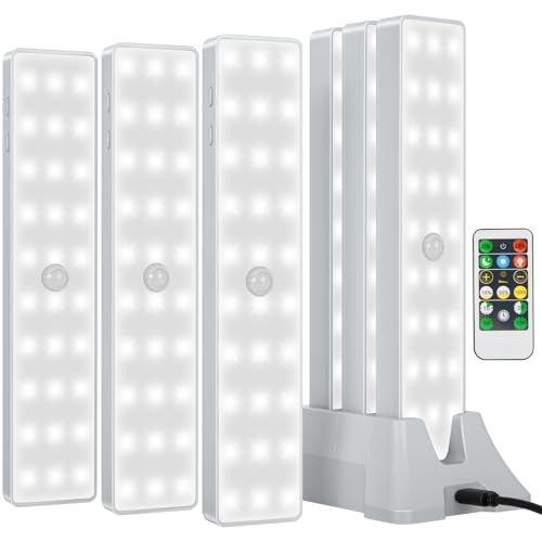 Racokky Under Cabinet Lighting with Remote, Motion Activated Closet Light