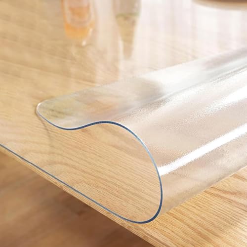 AHWEKR 16x26 Inch Frosted PVC Office Writing Desk Protector Plastic Crystal Tabletop Protector Rectangle PVC Vinyl Laptop Desk Waterproof Plastic Desk Mat for Computer Desk Keyboard Pad