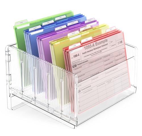 File Sorter Organizer, 5 Sections Acrylic Letter Tray for Desk, Mail Organizer Letter Holder for Envelopes, Mail, Electronics 1Pack | Desk Mail Organizer Letter Holder for Envelopes, Mail, Electronics - color: 1pcs