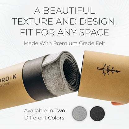 Nordik Felt Desk Mat - Large Felt Desk Pad - Marle 35 x 17 inches | Premium Desk Matt for Desktop, Full Desk Keyboard Mouse Pad, High Quality Felt and Non-Slip Rubber Liner for Home and Office - color: Marle