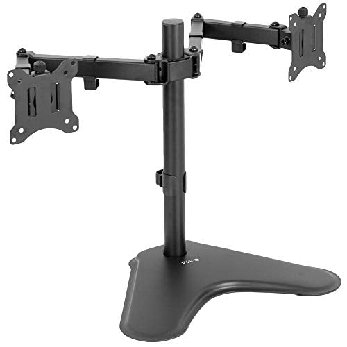 VIVO Dual 13 to 30 inch Monitor Free-Standing Mount, Fully Adjustable Desk Stand, Holds 2 Flat or Curved Display Screens, STAND-V102F - size: Dual Mount