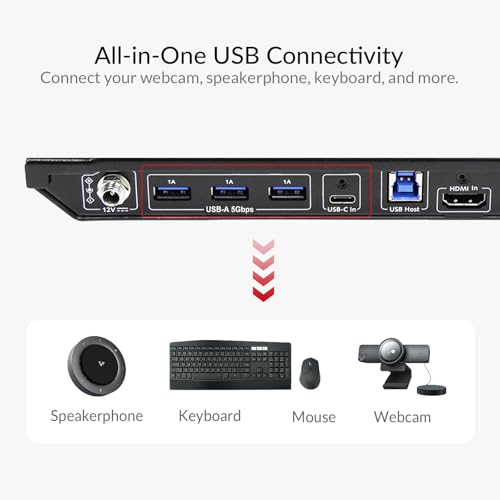 AV Access Conference Docking Station, 4K Presentation Switch System | Screen Mirroring, HDMI & USB C 4K Input, Hybrid Conference System, 3 USB 3.0 Ports for Webcam and Speakerphone