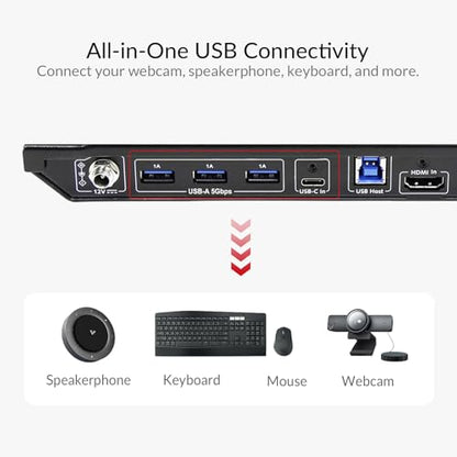 AV Access Conference Docking Station, 4K Presentation Switch System | Screen Mirroring, HDMI & USB C 4K Input, Hybrid Conference System, 3 USB 3.0 Ports for Webcam and Speakerphone