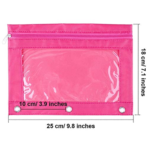Zippered Binder Fabric Pencil Pouch - color: Multicolor