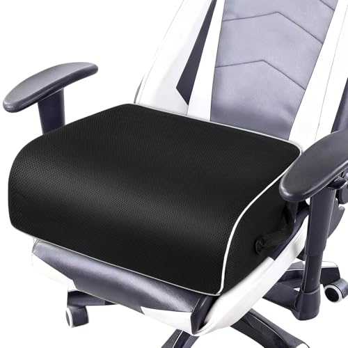 Thick Chair Cushions, Office Booster Seat Cushion to Tailbone Pain Relief - color: Black, size: 18"x16"x6"