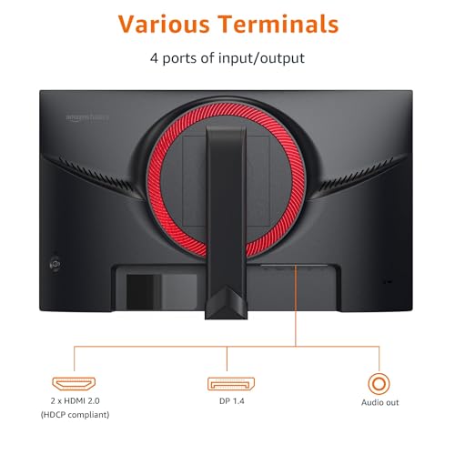 Amazon Basics 24 Inch (23.8 inch viewable) Gaming Monitor, FHD 1080P, 165Hz, VESA Compatible, Adaptive sync, 1ms Response, Black - size: 23.8 inch viewable, style: 165Hz