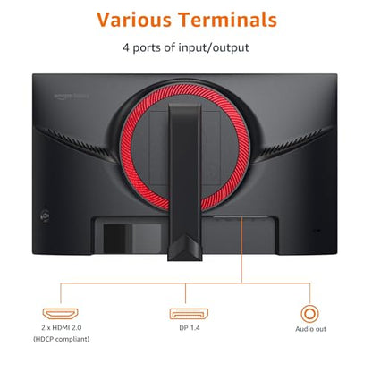 Amazon Basics 24 Inch (23.8 inch viewable) Gaming Monitor, FHD 1080P, 165Hz, VESA Compatible, Adaptive sync, 1ms Response, Black - size: 23.8 inch viewable, style: 165Hz