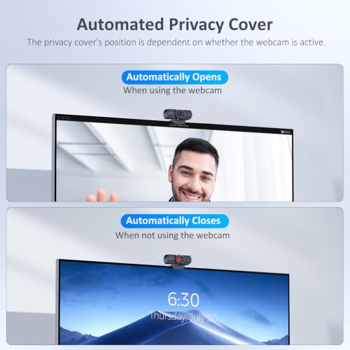 NexiGo HelloCam, 1080P Webcam with Windows Hello, True Privacy, Automatic Electronic Shutter, Computer Camera, Microphone, Facial Enhancement, HD USB Web Cam - style: Webcam with Windows Hello