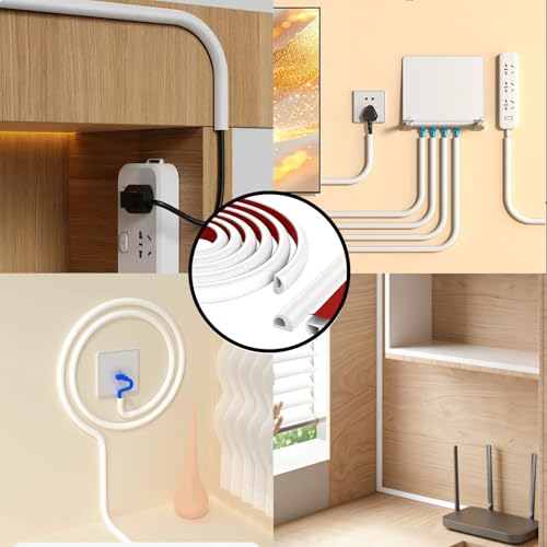 39in Cable Concealment Device, Self-Adhesive Cable Storage Protective Cover