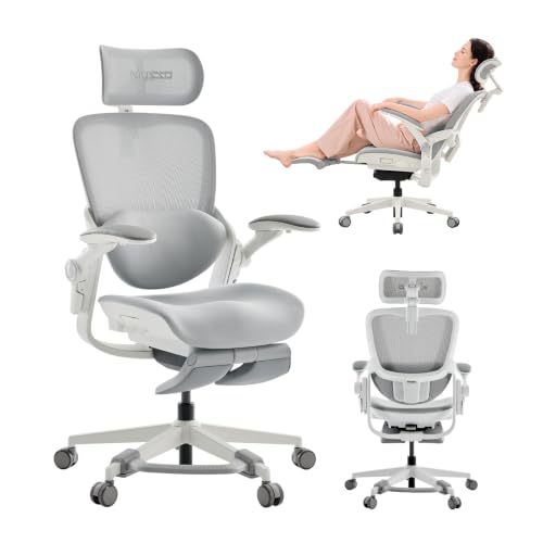 MUSSO E80 Muse Petite Ergonomic Office Chair for Women & Small Frames Grey - color: Grey