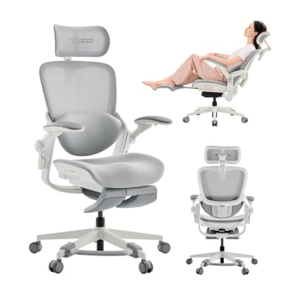 MUSSO E80 Muse Petite Ergonomic Office Chair for Women & Small Frames Grey - color: Grey