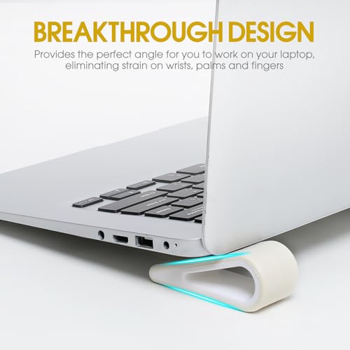 2pcs Adjustable Laptop Stands, White Plastic Notebook Computer Risers