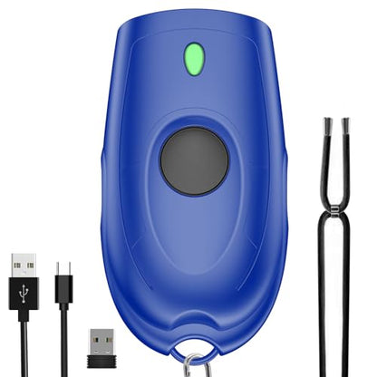 Symcode Bluetooth Barcode Scanner Mini 1D Small Portable Barcode Reader Scanner 3-in-1 Bluetooth & 2.4G Wireless & USB Wired Barcode Scanner with Android,iOS,Computers,Windows - color: 1D Laser Blue