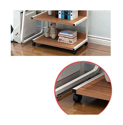 3-Tier Printer Stand Cart with Storage Rolling Machine Printer Shelves with Casters Multi-Purpose Desk Organizer for Home Office - color: A