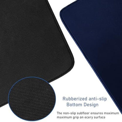 Large Gaming Mouse Pad with Stitched Edges (47.3 X 23.6 in) Waterproof - color: Blue, size: 47.3L x 23.6W inches