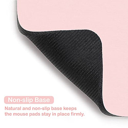 Audimi Small Mouse Pad 6 x 8 Inch, Mini Mouse Pad Thick for Laptop Wireless Mouse Home Office Travel, Portable & Washable (Pink) - color: Pink