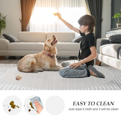 Non-Slip Office Chair Mat for Carpet, 35 x35Inches Clear Plastic Desk Mat for Rolling Chairs, Waterproof and Oil-Resistant, Anti-Fatigue Mat for Standing Desk - color: Carpet-round 36*36