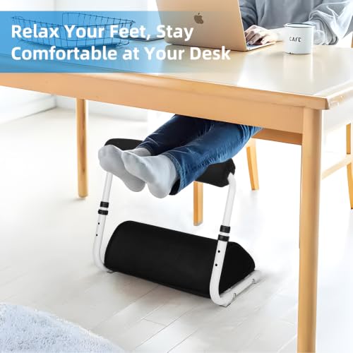 Adjustable Foot Rest Under Desk Footrest Wide Leg Rest 3 Height Positions with Detachable Foam Cushion for Desk Office Gaming Chairs - size: Cylindrical sector