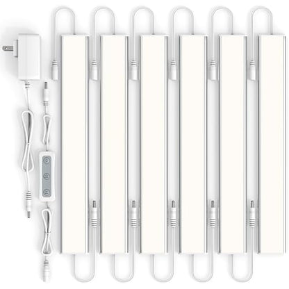Under Cabinet Plug in 4000K 6 Pack 12 inch - color: Upgrade Daylight White 4000K, size: Manual switch-6 pack