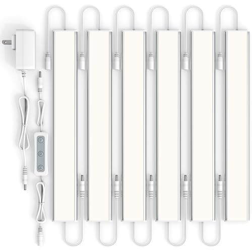 Under Cabinet Plug in 4000K 6 Pack 12 inch - color: Upgrade Daylight White 4000K, size: Manual switch-6 pack