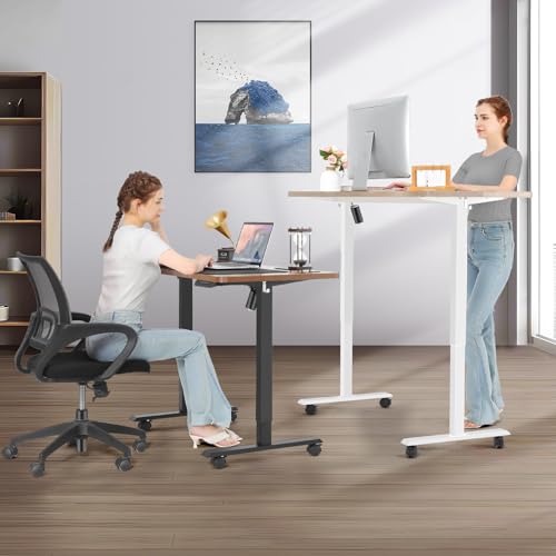 farexon 63x24 Inch Electric Standing Desk with Mouse Pad, Black - color: Black, size: 63 x 24''