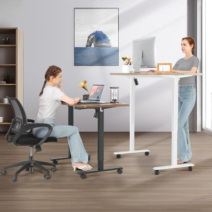 farexon 63x24 Inch Electric Standing Desk with Mouse Pad, Black - color: Black, size: 63 x 24''