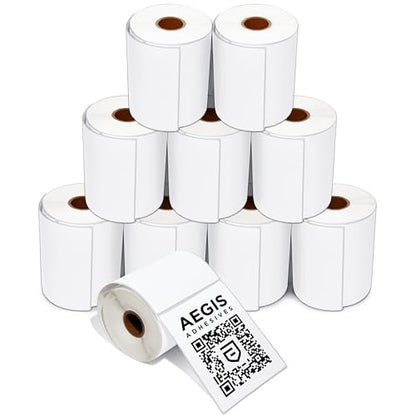 4" X 5" Direct Thermal Labels (3000 Count, 10 Rolls) | Postage Shipping Labels, FNSKU Barcode Identification - Compatible With Zebra and Rollo Printers - Aegis Adhesives - size: 4" X 5"