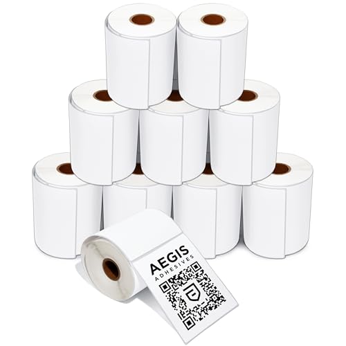 4" X 5" Direct Thermal Labels (3000 Count, 10 Rolls) | Postage Shipping Labels, FNSKU Barcode Identification - Compatible With Zebra and Rollo Printers - Aegis Adhesives - size: 4" X 5"