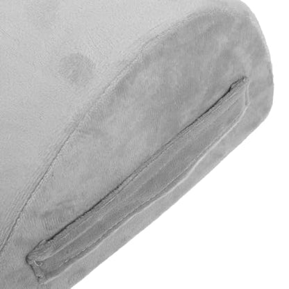 Sewroro Memory Foam Footrest with Handle, Tear-Drop Shaped Non-Slip Home and Office Leg Support Pillow, Removable Cover Deep Gray Under Desk Use