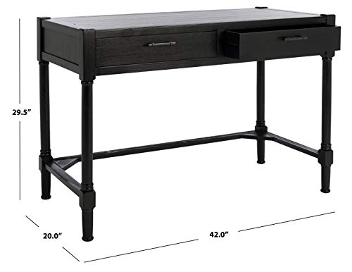 Safavieh Home Collection Filbert Black 2-Drawer Writing Desk DSK5701B - color: Black