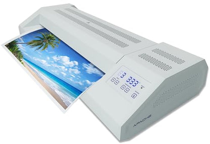 Apache Professional Laminator, Thermal Pouch, 25.5 Inch Max Width, 1.5-33 Mil, True Anti-Jam Technology, School & Office Lamination Machine, Variable Speed & Temperature, Fast Output, Robust Design - color: 26" White