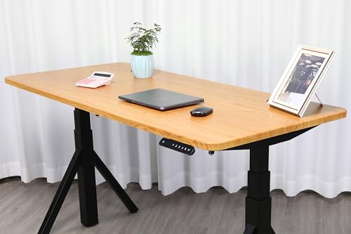 ApexDesk Quattro Series 60" Electric Adjustable Standing Computer Desk for Home and Office Width and Height Adjustable, Rectangular Canary - color: Canary Rectangular, size: 60" Rectangular