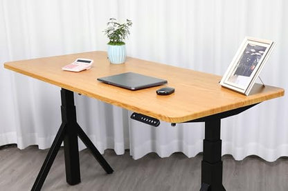 ApexDesk Quattro Series 60" Electric Adjustable Standing Computer Desk for Home and Office Width and Height Adjustable, Rectangular Canary - color: Canary Rectangular, size: 60" Rectangular