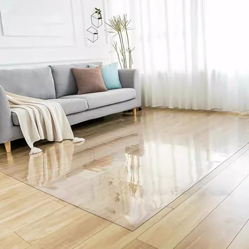 Office Chair Mats for Hardwood Floor PVC Clear Chair Mat 22" 24" 28" 30" 32" 34" 36" 38" 40" 42" 44" 46" 48" 50" 52" 54" 60" Width 0.06" Thick Easy Rolling Desk Chair Mat for Bedroom(16X96 in) - size: 16X96 in