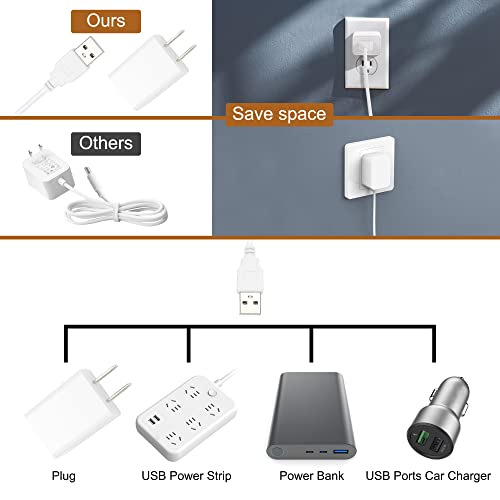 LED Under Cabinet Lighting, 2pcs x 12 Inch Dimmable, USB Plug-in Under Counter Lights with Memory Function, Natural White 4000K - color: Natural White, size: 2*12 Inch