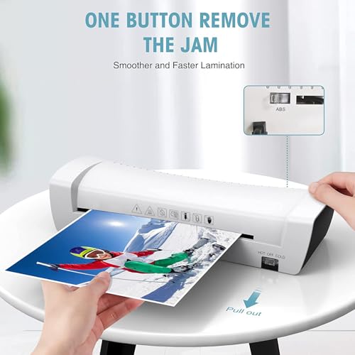 9-Inch(A4) 4-in-1 Thermal Laminator – 2-Min Fast Warm-Up, Hot & Cold Lamination, Never Jam Technology, Includes Cutter, Corner Rounder & 40 Pouches, Ideal for Home, Office & School