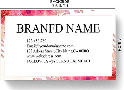 Personalized Design Business Card 3.5" x 2" 200 pcs - Recycled or Matte Card Stock - Custom Premium Business Cards with Logo Two Sided - color: Colorful-J