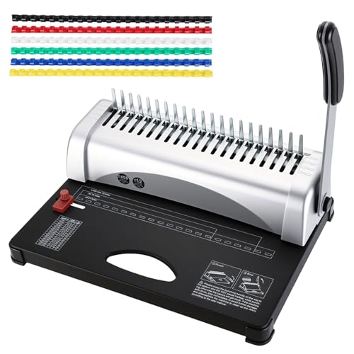 ATPEAM Comb Binding Machine Punch 12 Sheets for Letter Size, A4, A5
